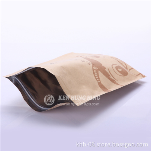 Eco Waterproof Kraft Paper Bag Stand up Pouch Manufacturer